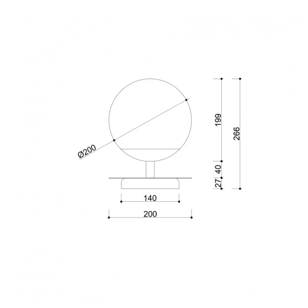 Stołowa lampa do salonu PLAAT ST PLS11313P1 ball granatowa