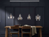 LAMPA wisząca LONGIS 10523409 Kaspa metalowa OPRAWA listwa ZWIS szklany przezroczysty