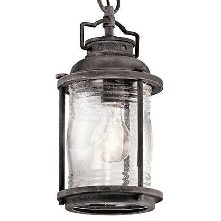 LAMPA ogrodowa KL-ASHLANDBAY8-S Elstead KICHLER wisząca OPRAWA metalowy ZWIS na łańcuchu outdoor IP44 cynk przezroczysty