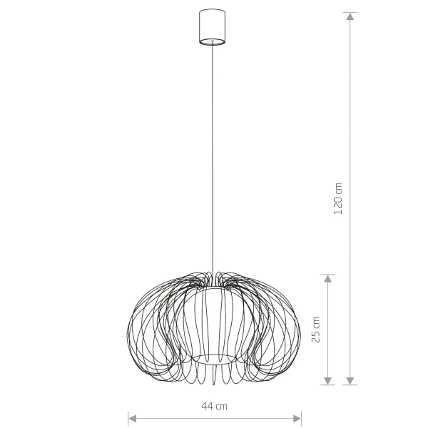 Druciana lampa wisząca MERSEY 5295 nad wyspę metalowa biała