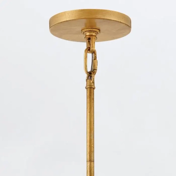 Szklany żyrandol do jadalni Rene QN-RENE-16P-DSB krążki mosiądz