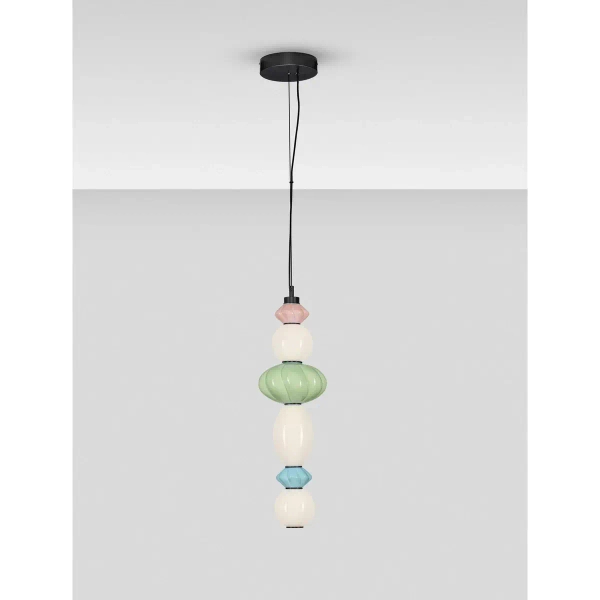 Ściemnialna lampa wisząca CASURNO LE45222 LED 23W 3000K zielona różowa