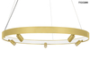 Regulowana lampa wisząca Circle LED 75,8W 3000K złoty ring