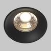 Lampa podtynkowa Round DL058-12W3K-TRS-B LED 12W 3000K do jadalni czarna