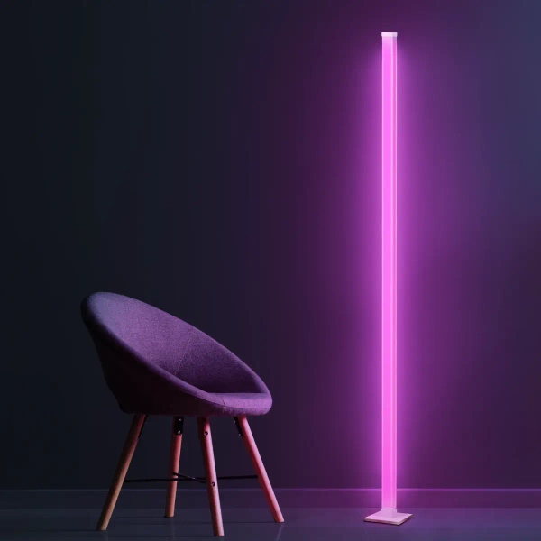 Lampa podłogowa Magical 325211 Polux z pilotem podłużna biała