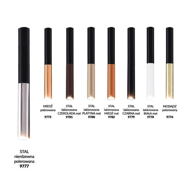 Podłużna końcówka do ALHA 9777 Dohar metalowa tuba polerowana stal