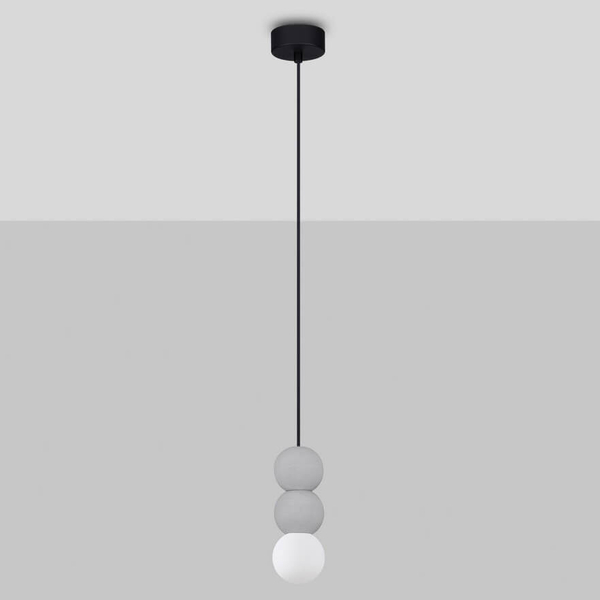Wisząca lampa nad stół IBAGUE LE44663 do jadalni kule szara biała