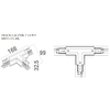 Łącznik typu "T" do szyn DOBAC MHT1-T/L-BK TRACK Maxlight lewy czarny