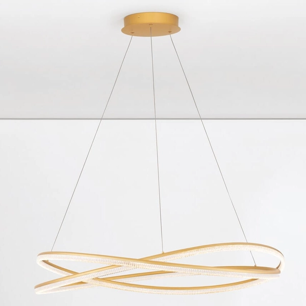 Lampa wisząca nad stół ILAVE LE44324 LED 68W 3000K spirala złota