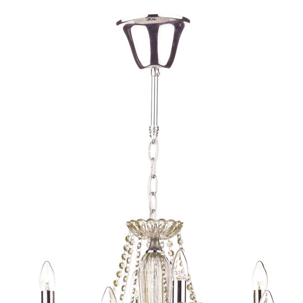 Pałacowa lampa wisząca RAPHAEL RAP1206 szampański chrom