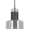 Dekoracyjna lampa wisząca Brus K-5250 Kaja pojedyncza metalowa szklana czarna