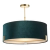 Lampa wisząca z abażurem Hayfield 95839 Endon do sypialni zielona złota