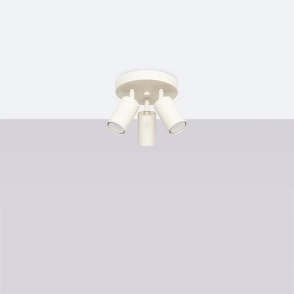 Potrójna lampa sufitowa RING SL.1497 regulowane tubki beżowe