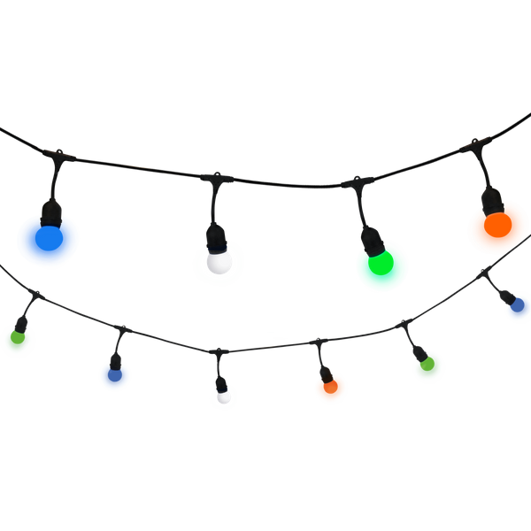 Girlanda ogrodowa z kolorowymi żarówkami 10 LED 6W 3000K 5,6m IP44