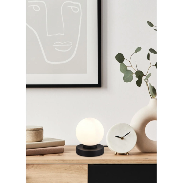 Lampka stołowa Printz R54011032 RL Light ball bańka metalowa czarna biała