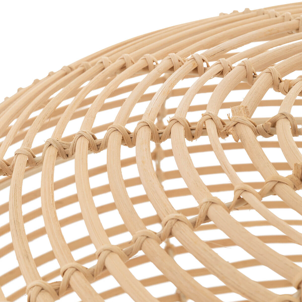 Drewniana lampa wisząca Rattan 11154 japandi cage siatka metalowa biała