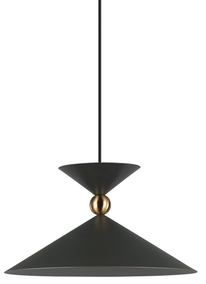 Wisząca lampa Quelto PND-84432-1-GR do przedpokoju szara