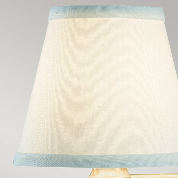 Antyczna lampa na ściane Argento FE-ARGENTO1 Feiss szkło tkanina złoty biały