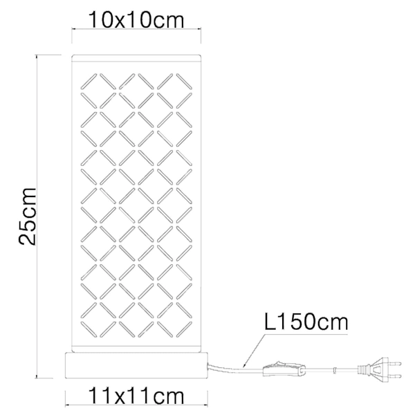 Lampa stołowa kwadratowy Clarke 15229T1 Globo tekstylny abażur czarny złoty