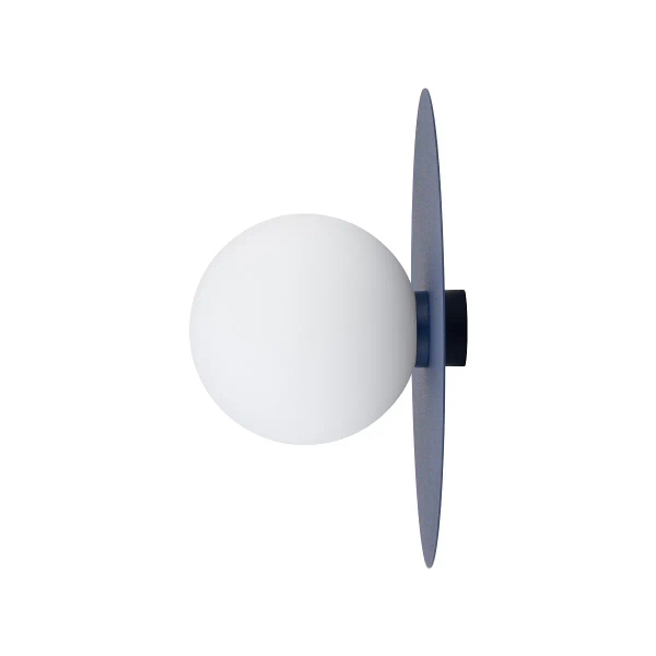 Lampa ścienna kulista SATURN biała granatowa ze szkła 1xG9 ball kula do sypialni 12440