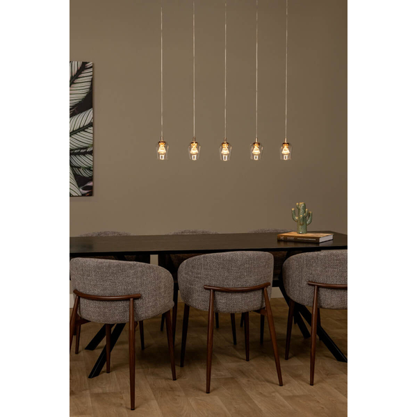 Salonowa lampa wisząca BERLIANE 00430/20/60 LED 4W 2700K czarna złota
