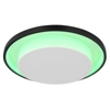 Ściemnialny plafon z pilotem Morgan 41390-21 LED 21W CCT RGB czarny