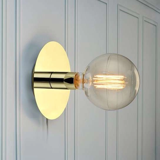 Kinkiet LAMPA ścienna DISC 106154 Markslojd metalowa OPRAWA ścienna mosiądz