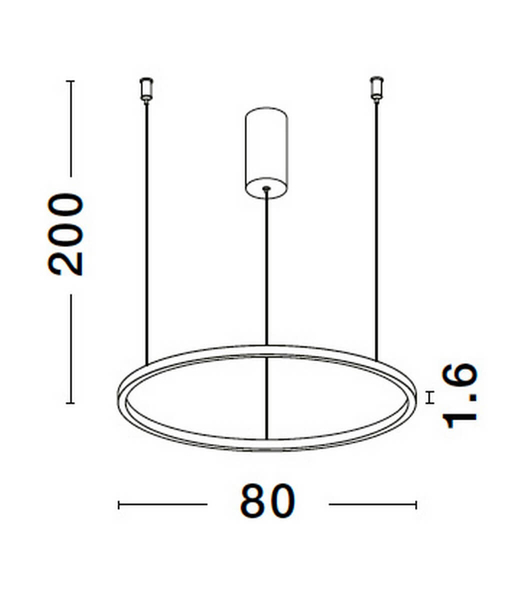 Wisząca lampa okrąg TOLUCA LE42787 Luces Exclusivas LED 48W 3000K srebrna