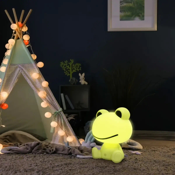 Dotykowa lampa stołowa Żabka 327222 LED 2,5W USB dziecięca zielona