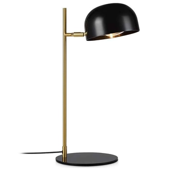 Biurkowa LAMPKA stojąca POSE 107938 Markslojd metalowa LAMPA stołowa kopuła regulowana czarna mosiądz