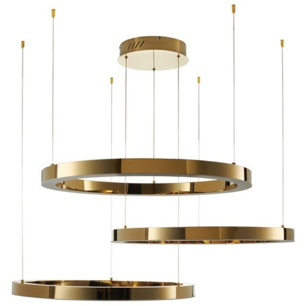 Lampa wisząca ring Circle DN924-80+80+80 gold Step LED 112W 3000K złoty