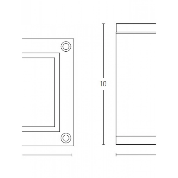 Zewnętrzna lampa sufitowa E270 kostka IP65 kwadratowa biała
