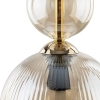 Glamour zwisająca lampa Sophia Cognac 11040 ryflowana brązowy