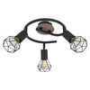 Przysufitowa lampa kierunkowa Xara 54802S-3H czarna drewno