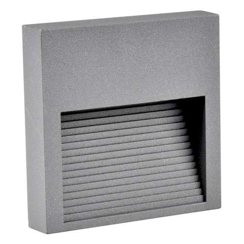 LAMPA schodowa Q9 LED 313751 Polux metalowa OPRAWA kwadratowa LED 3W 4000K ścienna IP44 grafitowa