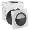 Wupszczana LAMPA schodowa Q5 LED 313713 Polux podtynkowa OPRAWA kwadratowa LED 3W 4000K metalowa IP44 grafitowa