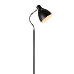 Stojąca lampa podłogowa Nitta 108016 metalowa do sypialni czarna