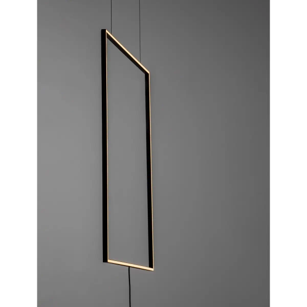 Prostokątna zwisająca lampa ROVILLA LE45488 LED 25W 3000K czarna