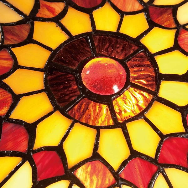 Witrażowa lampa sufitowa West End QZ-WEST-END-F Quoizel szkło kolorowa