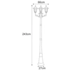 Zewnętrzna LAMPA stojąca Standard K-7009A2/3 czarny Kaja metalowa OPRAWA klasyczna latarnia do ogrodu masztowa IP44 czarna