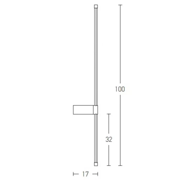 Metalowa lampa ścienna 20117 LED 20W 3000K do jadalni złoty
