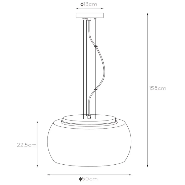 Wisząca lampa OLIVIA 45401/50/65 Lucide loftowa przydymiony czarny