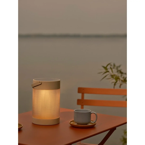 Stołowa lampka zewnętrzna Coupar 2518215009 IP44 tuba solarna beżowy