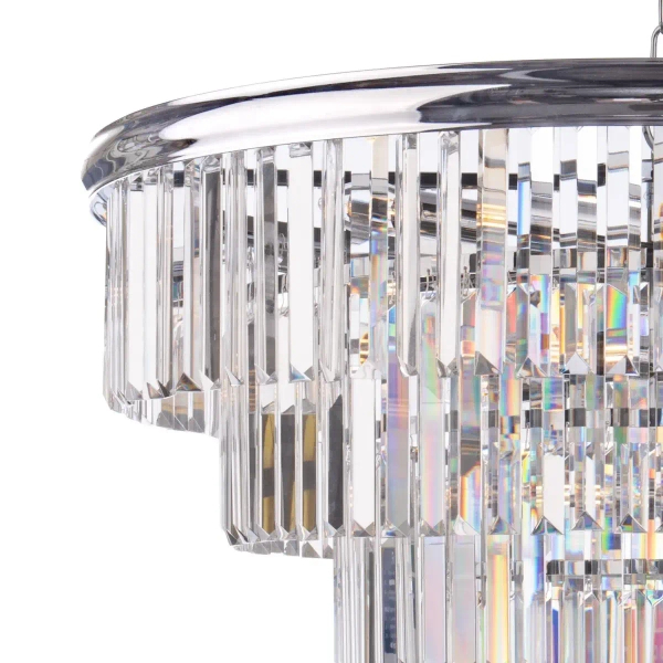 Kryształowa lampa wisząca Eulalia EUL1250 glamour kryształki chrom