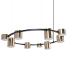Lampa zwisająca nad stół Kodo 9 41332 pierścień czarny złoty