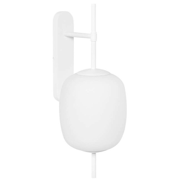 Łazienkowa lampa ścienna Epli Mini EMK110S0 szklana IP44 biała