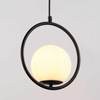 Wisząca lampa Milano ABR-LWMR-E27 Abruzzo bańka zwis czarna biała