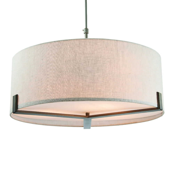 Regulowana lampa wisząca Hayfield 72635 Endon abażur beżowy brązowy