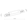 Łącznik prosty z zasilaniem Tracer 4530 TK Lighting do szynoprzewodu 1-fazowego biały