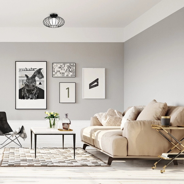 Lampa sufitowa KRONOS MLP4425 druciana do salonu czarna